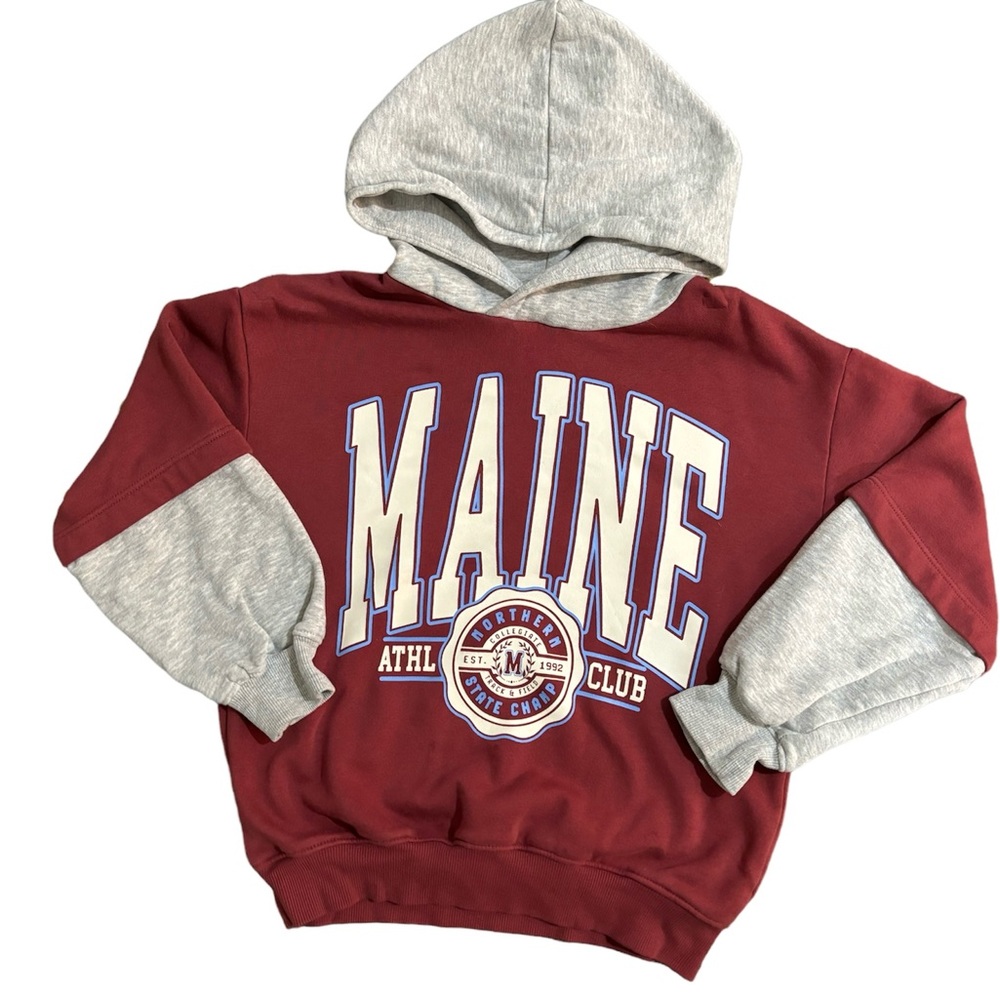 ❌ SOLD ❌ Boys H&M Maine Printed Hoodie sz 6x/7
